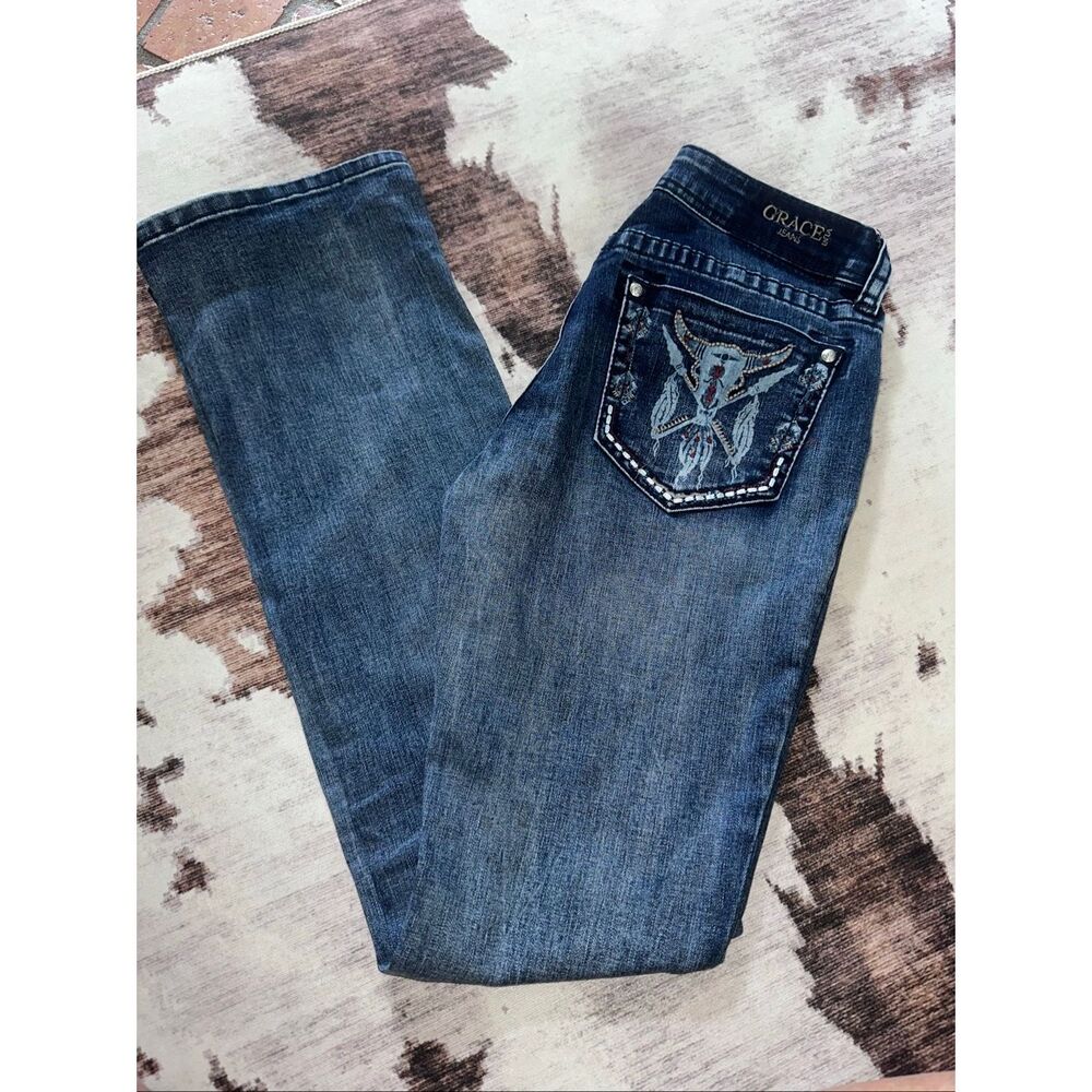 Grace Easy Fit Bootcut Cow Jeans